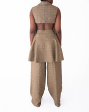 Load image into Gallery viewer, GLEN PLAID OPEN BACK LINEN VEST
